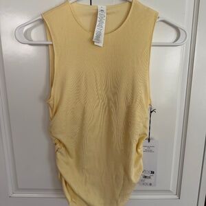 ALO Ribbed Tank in Lemon Ice  XS
